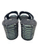 Manolo Blahnik Shoe Size 38 Blue Leather Block Heel Criss Cross Sandals Blue / 38