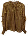 Ulla Johnson Size 4 Gold & Pink Silk Blend Long Sleeve Variegated Stripes Top Gold & Pink / 4