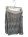 Donna Karan Size L Gray & Silver Polyester Waist Band Seqiun Stripe Midi Skirt Gray & Silver / L