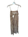 Monteau Size S Taupe & Purple Linen Blend Spaghetti Strap Circles Maxi Dress Taupe & Purple / S