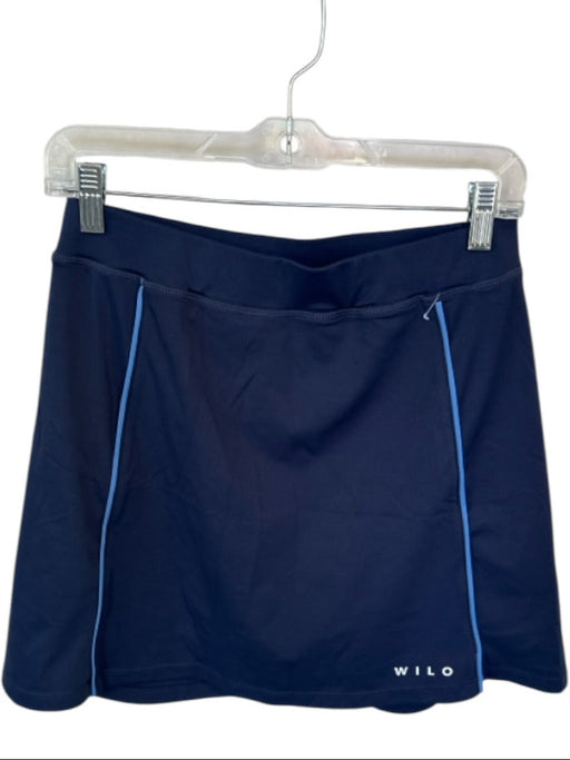 Wilo Size L Navy & Blue Polyester Blend Elastic Waist Athletic Skort Navy & Blue / L