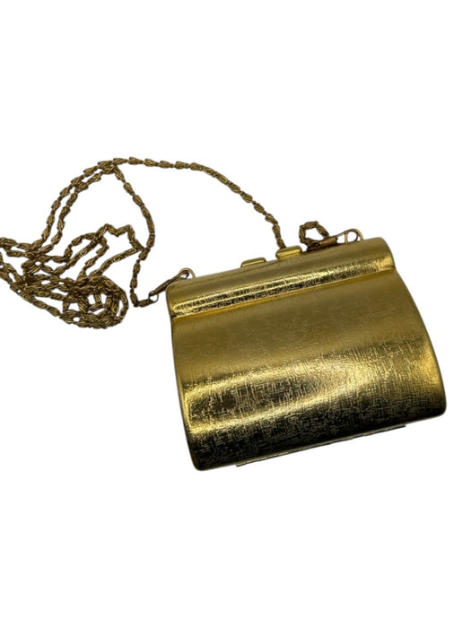 Gold Metal Hinge Chain Strap Evening Bag Gold / XXS