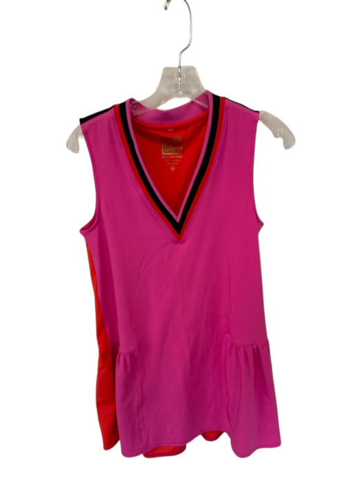 Emily McCarthy Size XS Pink & Red Polyester Blend Sleeveless Color Block Dress Pink & Red / XS