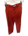 Paige Size 26 Orange Cotton Blend High Waist Wide Leg Cropped Raw Hem Jeans Orange / 26