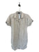 J Crew Size XS Beige Irish Linen Short Sleeve Button Down Mini Shirt Dress Dress Beige / XS