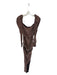 ASTR Size S Rust Metallic Long Sleeve Maxi Slit Gathered Dress Rust / S