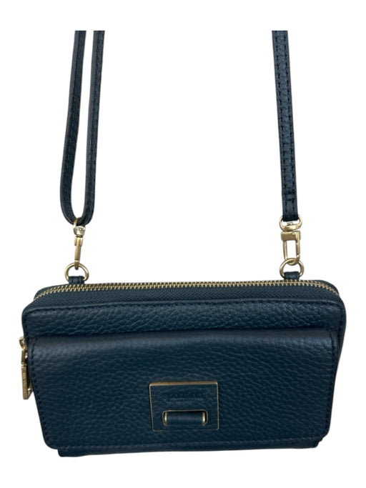 Spartina Navy Leather Crossbody Zip Around Bag Navy / XS