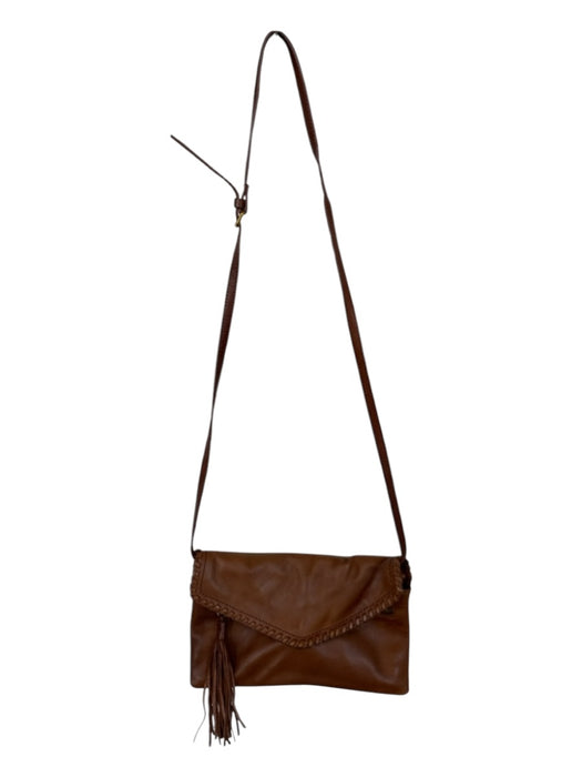 Hobo Brown Leather Envelope Crossbody Bag Brown / S