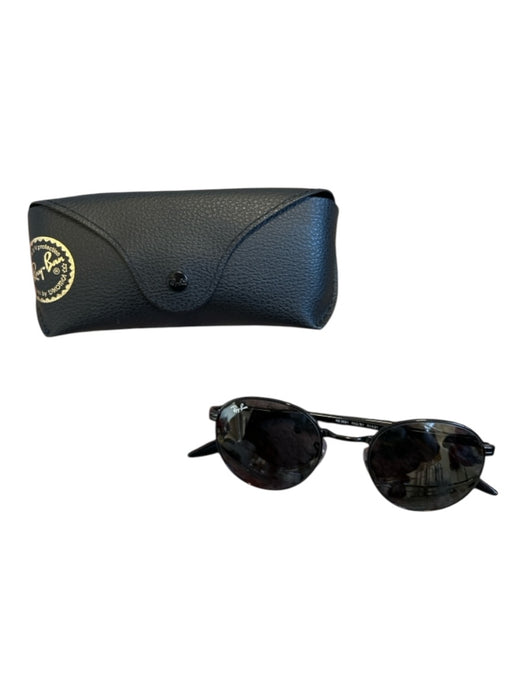 Ray Ban Black Metal round Sunglasses Black