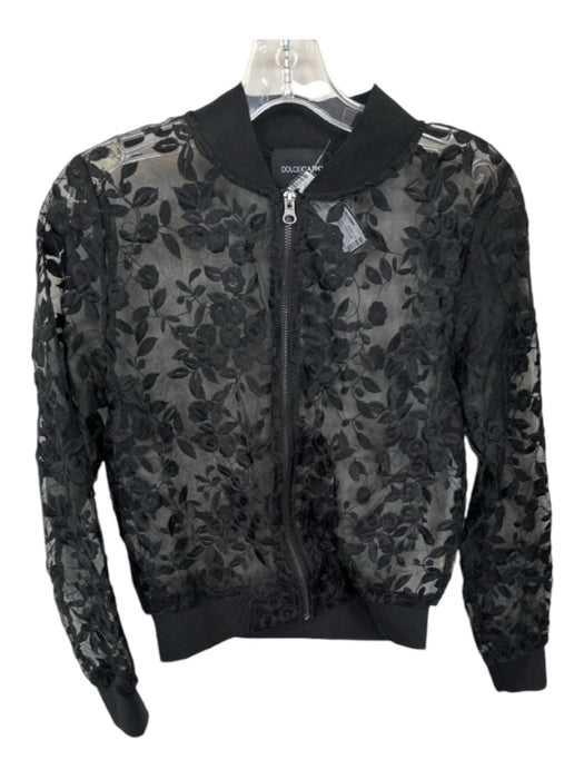 Dolce Cabo Size XS Black Polyester Long Sleeve Embroider Detailing Jacket Black / XS