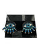Elizabeth Cole Blue, Black & Silver Crystal Glass Post Back Evil Eye Earrings Blue, Black & Silver