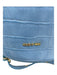 House of Want Light Blue Polyurethane Croc Shoulder Strap Interior Zip Bag Light Blue / Small