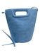 House of Want Light Blue Polyurethane Croc Shoulder Strap Interior Zip Bag Light Blue / Small