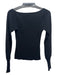 Reformation Size S Black Cashmere & Wool Ribbed Long Sleeve Wide Neck Top Black / S