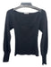 Reformation Size S Black Cashmere & Wool Ribbed Long Sleeve Wide Neck Top Black / S