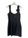 Elliatt Size M Black Polyester Square Neck Floral Applique Sleeveless Mini Dress Black / M