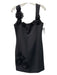 Elliatt Size M Black Polyester Square Neck Floral Applique Sleeveless Mini Dress Black / M