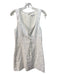 Reformation Size 6 White Linen Tie Front Lace Trim Sleeveless Dress White / 6