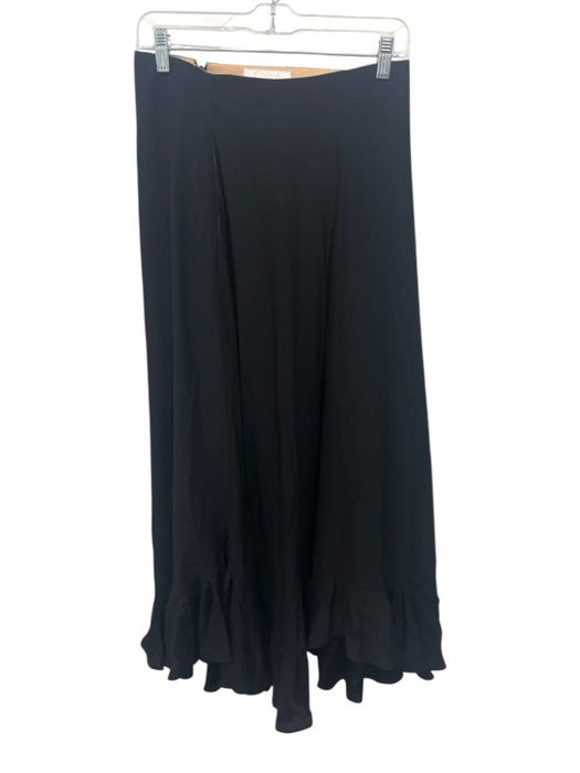 Chloe Size 36 Black Silk Maxi Elastic Waist Maxi Skirt Black / 36