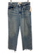 Reformation Size 27 Light Wash Cotton Denim High Rise Wide Leg Frayed Hem Jeans Light Wash / 27