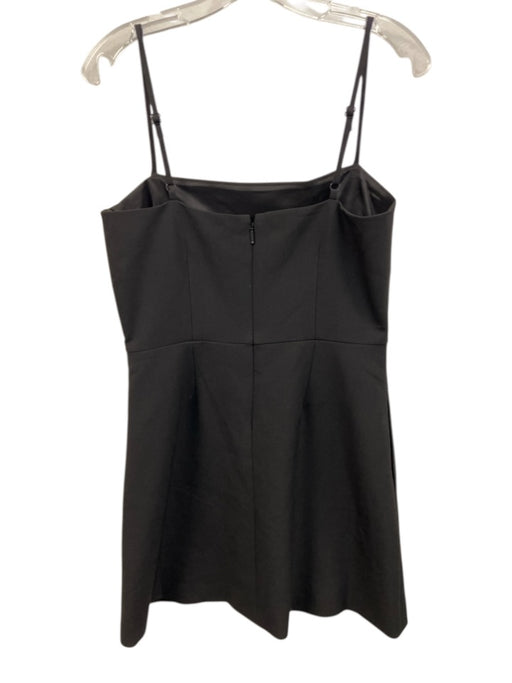 Babaton Size s / 4 Black Polyester & Viscose Spaghetti Strap Back Zip Mini Dress Black / s / 4