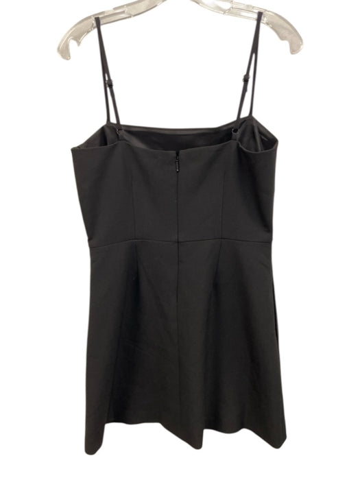 Babaton Size s / 4 Black Polyester & Viscose Spaghetti Strap Back Zip Mini Dress Black / s / 4