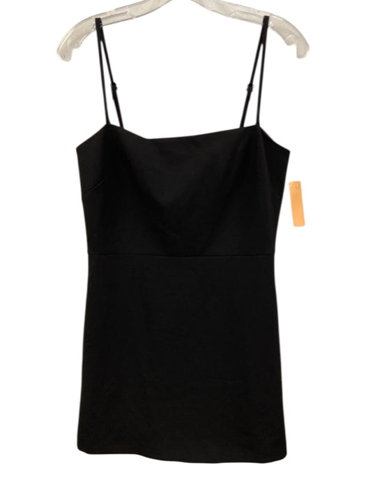 Babaton Size s / 4 Black Polyester & Viscose Spaghetti Strap Back Zip Mini Dress Black / s / 4