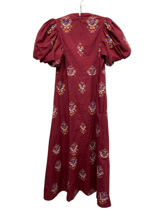 Hunter Bell Size XS Red & Multi Cotton Puff Sleeves Floral Print Pockets Dress Red & Multi / XS