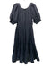 Ulla Johnson Size 4 Black Cotton Tiered Pockets Puff Sleeves Scoop neck Dress Black / 4