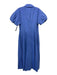Tanya Taylor Size 4 Indigo Cotton Button Front Knot Detail Shirt Dress Dress Indigo / 4