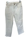Madewell Size 28 Off White Cotton High Waist Straight Leg Raw Hem Jeans Off White / 28