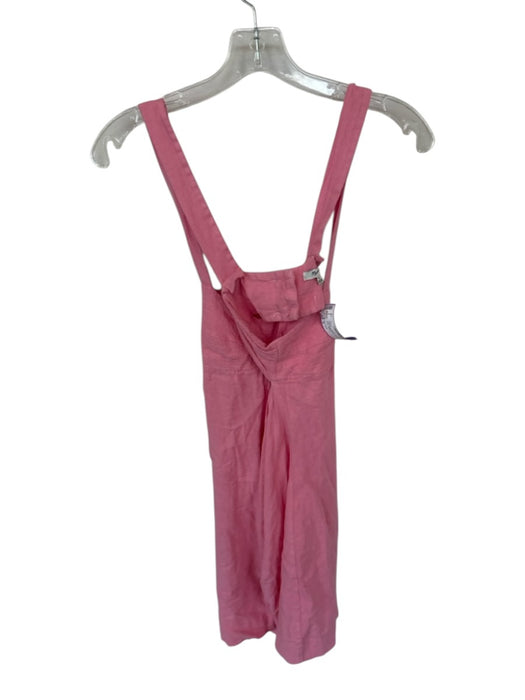 Madewell Size 4 Pink Linen Blend Racerback Open Back Dress Pink / 4