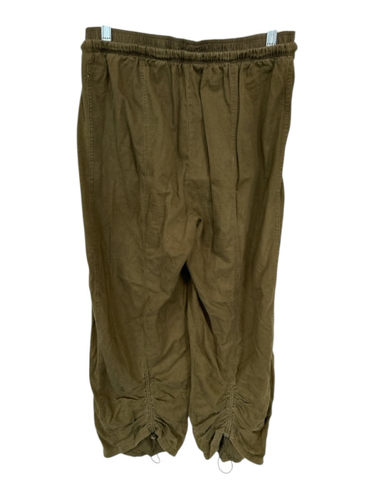 Daily Practice Size S Olive Cotton Blend Pockets Scrunch Elastic Waist Pants Olive / S
