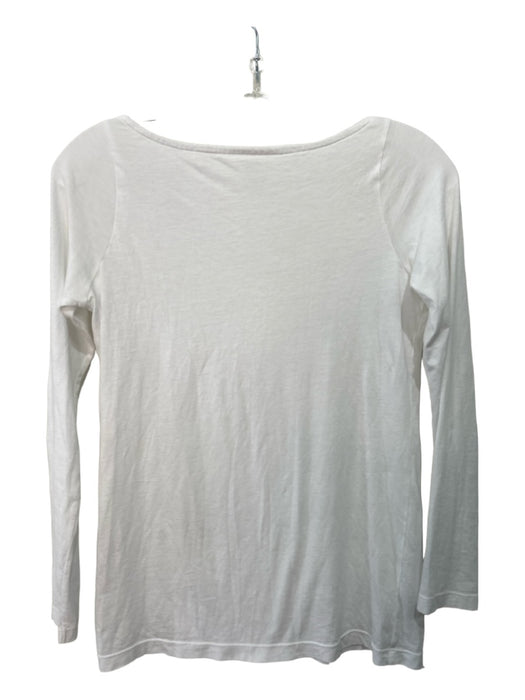Ann Mashburn Size XS White Cotton Wide Neck Long Sleeve Top White / XS