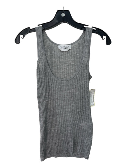 Gabriela Hearst Size XS Gray Cashmere Blend Round Neck Sleeveless Ribbed Top Gray / XS