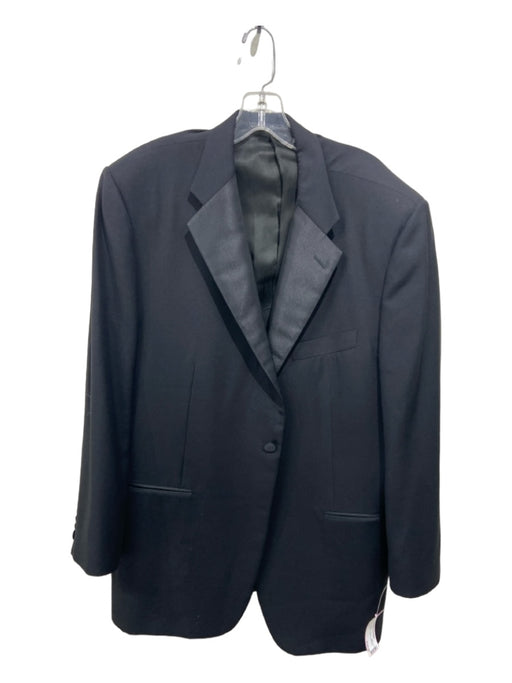 Corneliani Black Wool Solid 2 Button Men's Blazer 56