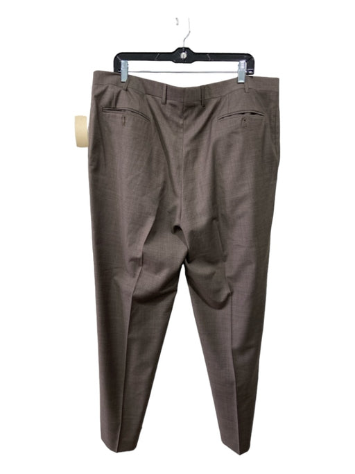 Canali Size 40 Brown Wool Blend Solid Dress Men's Pants 40