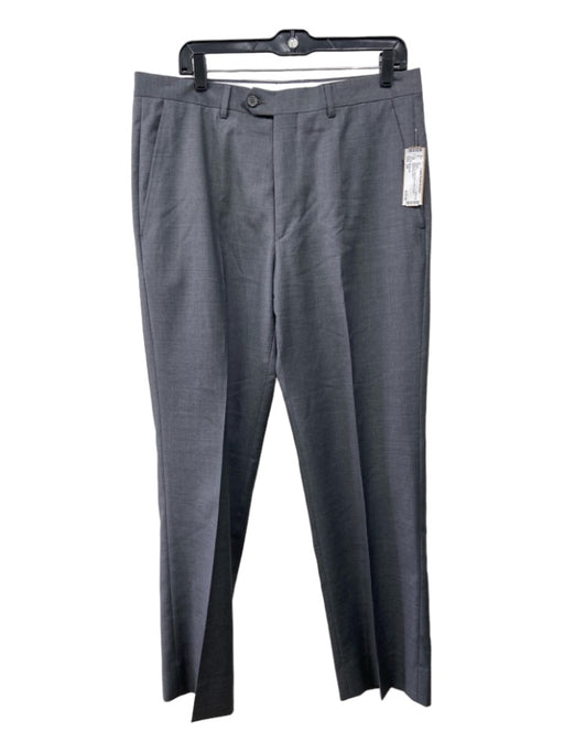 Santorelli Size 34 Gray Wool Blend Solid Dress Men's Pants 34