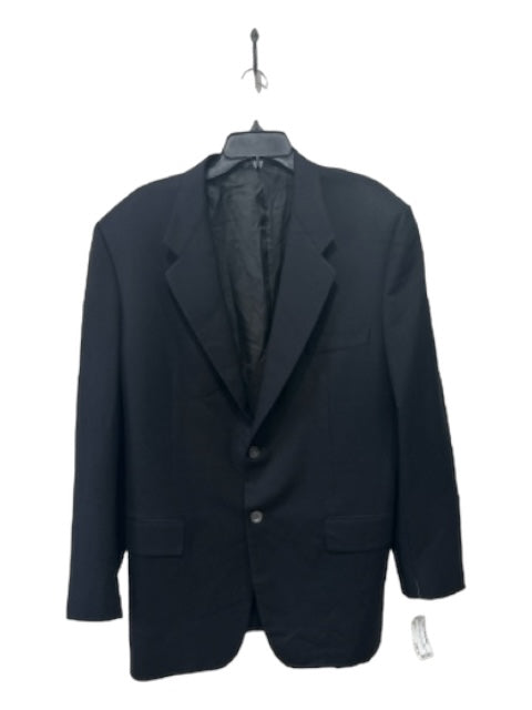 Cornelliani Black Wool Solid 2 Button Men's Blazer 52