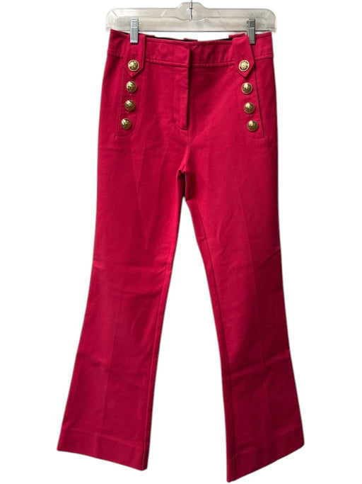 Derek Lam 10 Crosby Size 2 Pink Cotton Sailor Buttons High Rise Crop Pants Pink / 2