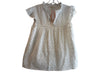 Elan Size S White Cotton Ruffle V Neck Cap Sleeve Lace Overlay Babydoll Top White / S