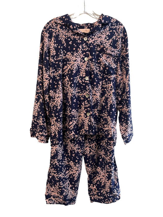 Papinelle Australia Size S Navy & Pink Viscose Collared Button Up Floral Pajamas Navy & Pink / S
