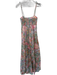 Zimmermann Size 0/XS Green & Multi Linen Flower Spaghetti Strap Maxi Dress Green & Multi / 0/XS