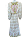 A Loves A Size XS White & yellow Linen Blend Long Sleeve Button Up Dress White & yellow / XS