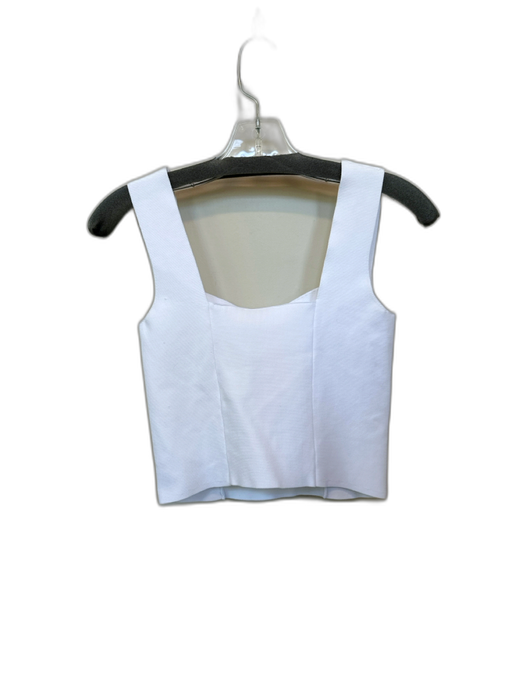 A.L.C. Size XS White Rayon Blend Stretch Ribbed Top White / XS