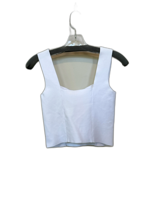 A.L.C. Size XS White Rayon Blend Stretch Ribbed Top White / XS