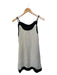 Staud Size M Cream & Black Linen Spaghetti Strap Side Zip Dress Cream & Black / M