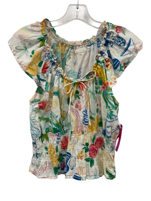 Mother Size XS White, Yellow, Multi Cotton Drawstring Neck Cap Sleeve Skirt Set White, Yellow, Multi / XS