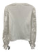 Cinq a Sept Size L White Cotton Long Sleeve Split Neck Buttons Top White / L