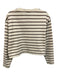 Le Bop Size S White & Brown Cotton Stripe Long Sleeve Knee Length Skirt Set White & Brown / S